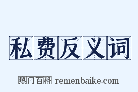 私费反义词是什么意思的图片